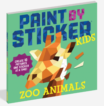 Paint by Sticker Kids: Zoo Animals: Create 10 Pictures One Sticker at a Time!